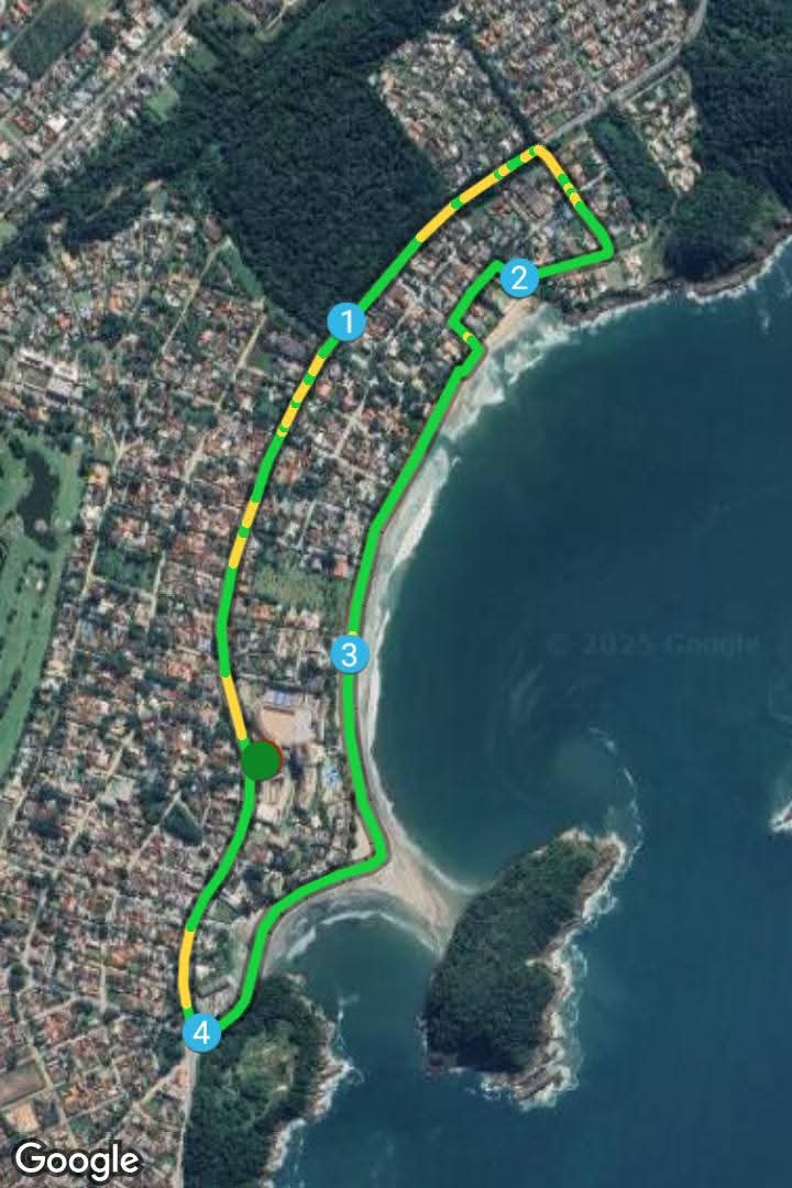 Mapa Jequitimar Beach Run